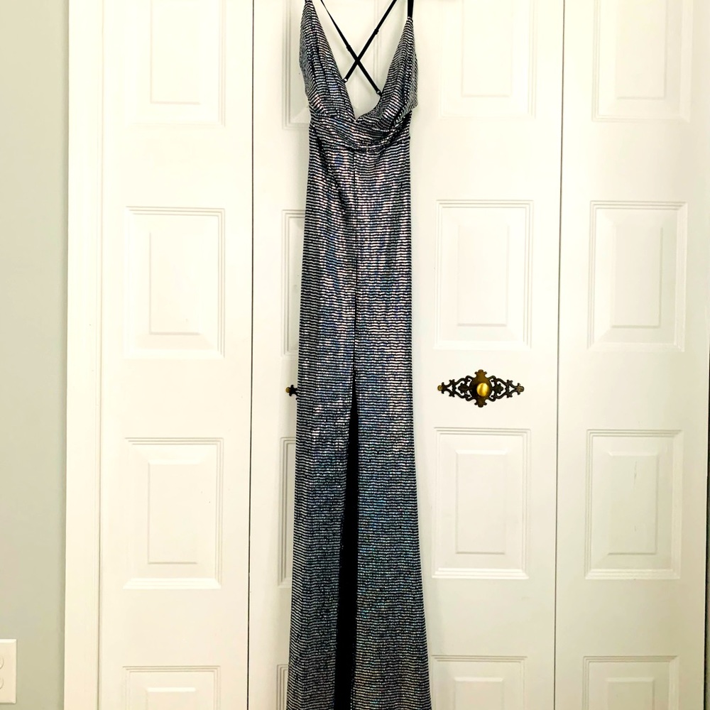 Sequins floor length homecoming dress